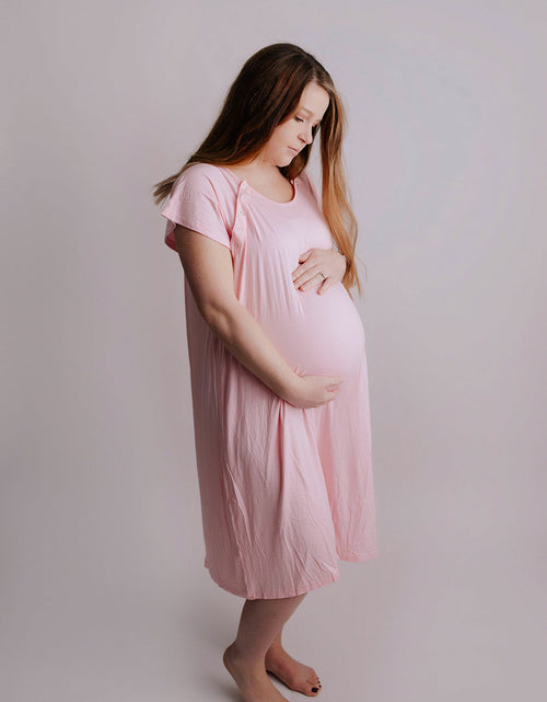 Load image into Gallery viewer, Light Pink Labor and Delivery Nursing Hospital Gown by Three Little Tots
