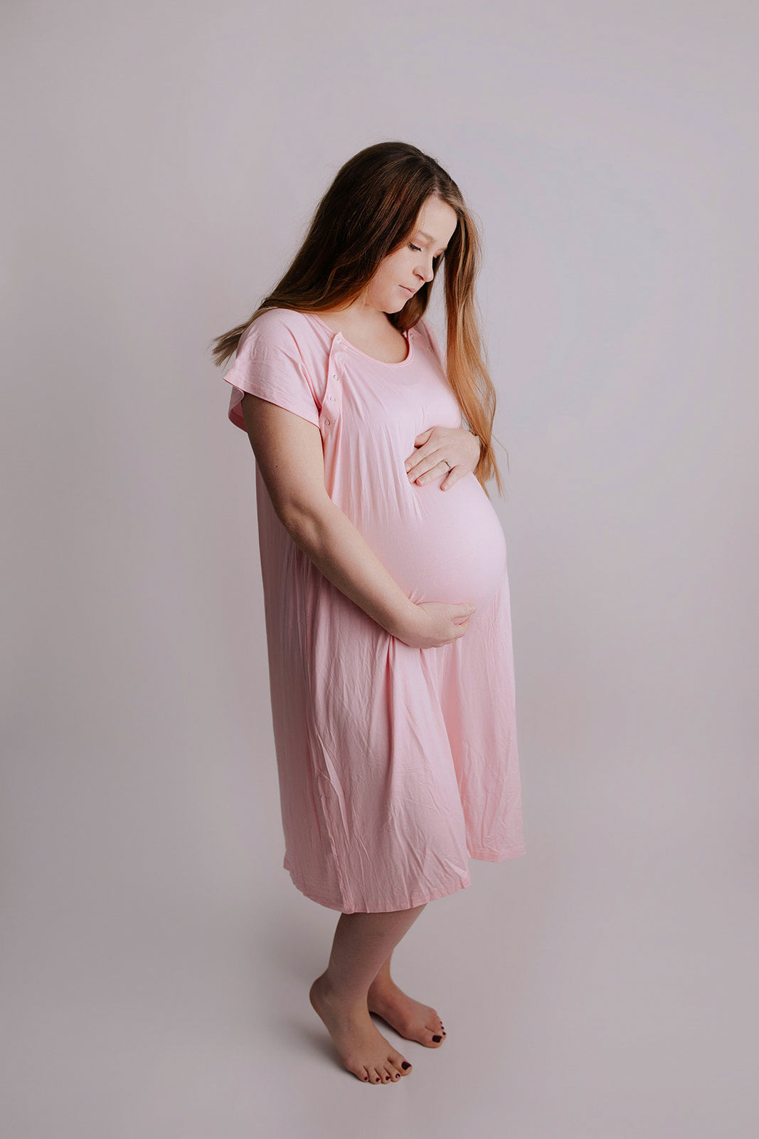 Light Pink Labor and Delivery Nursing Hospital Gown by Three Little Tots