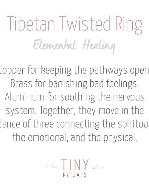 Load image into Gallery viewer, Tibetan Twisted Healing Ring by Tiny Rituals
