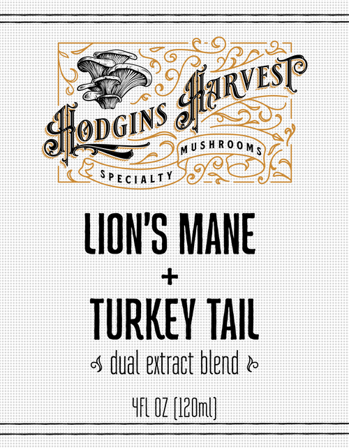 Load image into Gallery viewer, Lion's Mane + Turkey Tail Dual Extract Tincture by Hodgins Harvest
