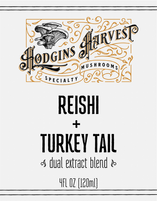 Load image into Gallery viewer, Reishi + Turkey Tail Dual Extract Tincture by Hodgins Harvest
