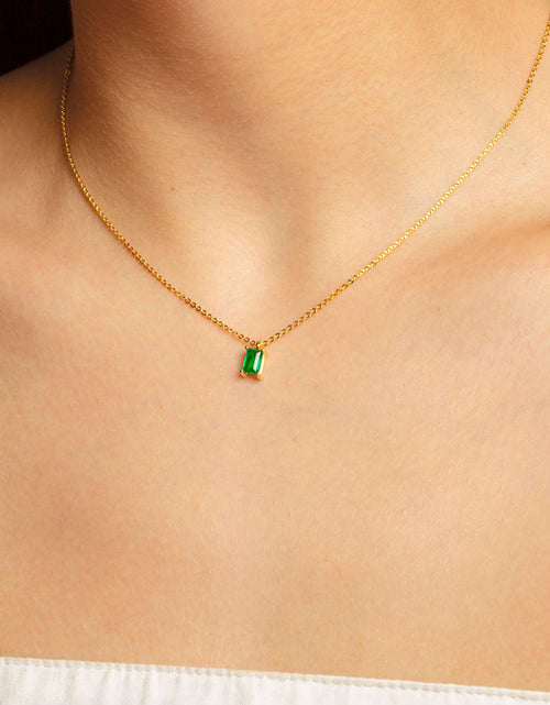 Load image into Gallery viewer, Emerald Necklace Charm by Little Sky Stone
