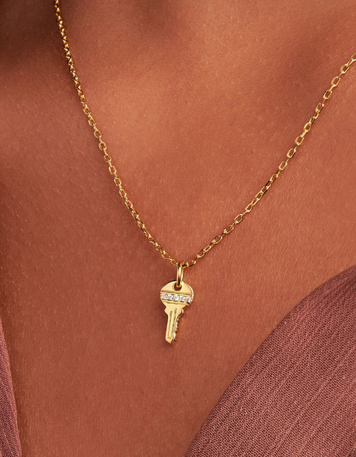Load image into Gallery viewer, Tiny Key Necklace by Little Sky Stone
