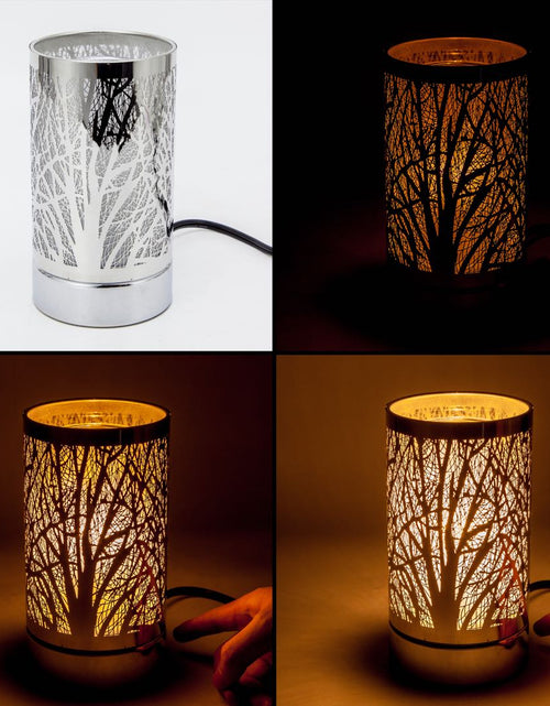 Load image into Gallery viewer, 7" Touch lamp/Oil burner/Wax warmer-White Flower by Peterson Housewares &amp; Artwares
