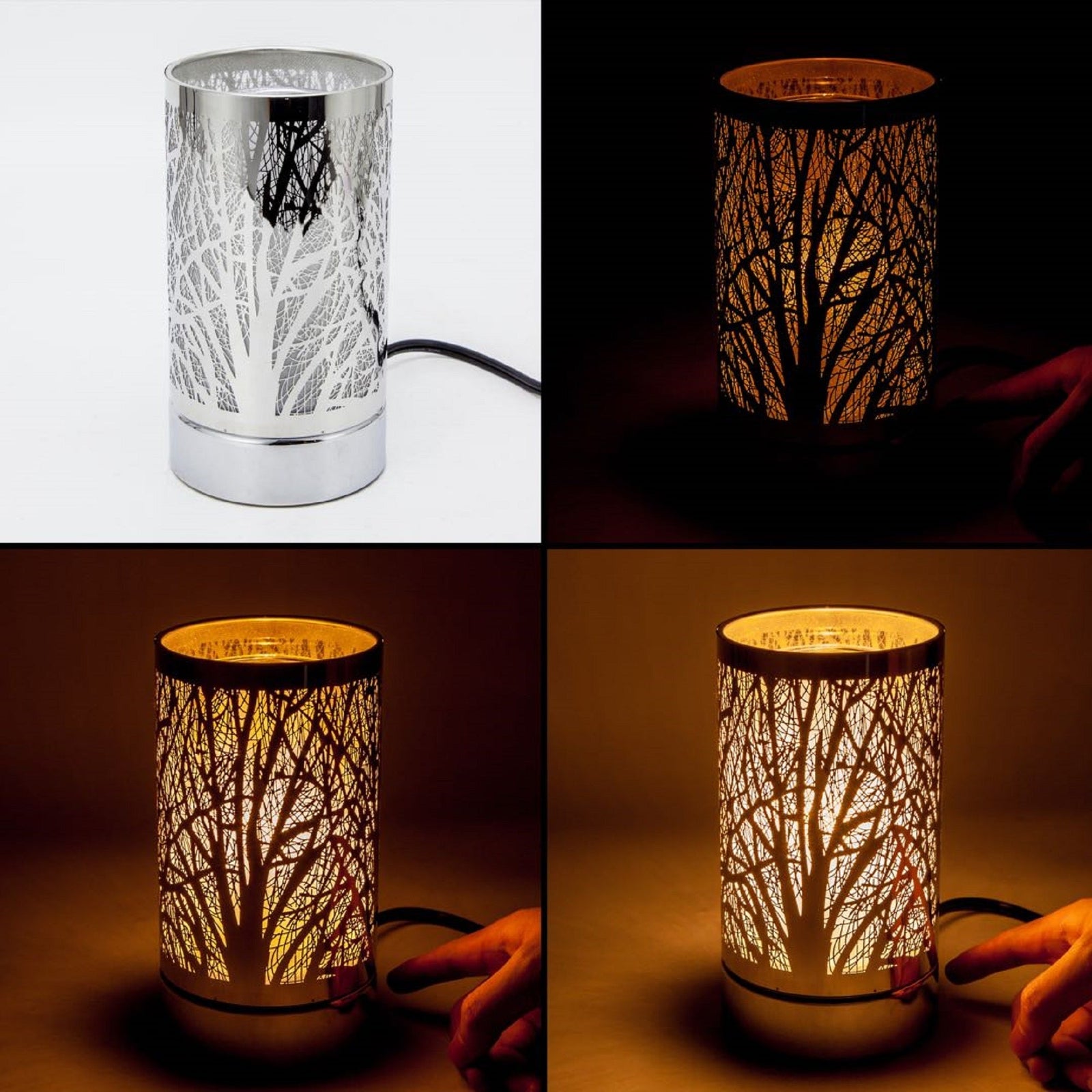 7" touch lamp-Fragrance Wax Melts Warmer -Electric Candle Essential Oil Burner-Metal Ravine Table decor by Peterson Housewares & Artwares