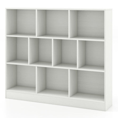Load image into Gallery viewer, 41 inches Wooden Toy Storage Organizer with 10 Cubes for Kids-White
