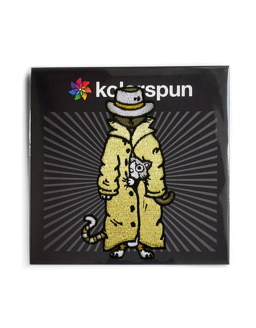 Load image into Gallery viewer, Trench Coat Cats Patch by Kolorspun
