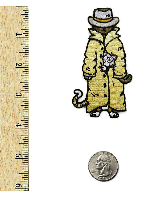 Load image into Gallery viewer, Trench Coat Cats Patch by Kolorspun

