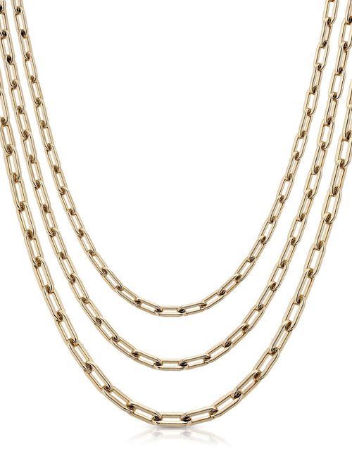 Load image into Gallery viewer, Triple Medium Link Chain Necklace by eklexic jewelry
