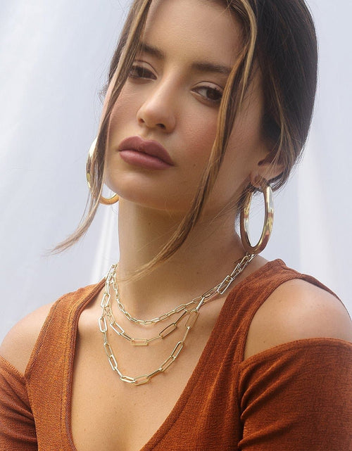 Load image into Gallery viewer, Triple Multi Layer Chain Necklace by eklexic jewelry
