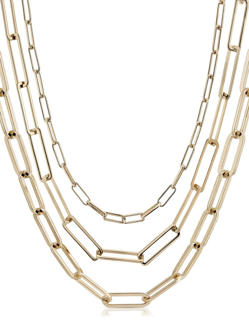 Load image into Gallery viewer, Triple Multi Layer Chain Necklace by eklexic jewelry

