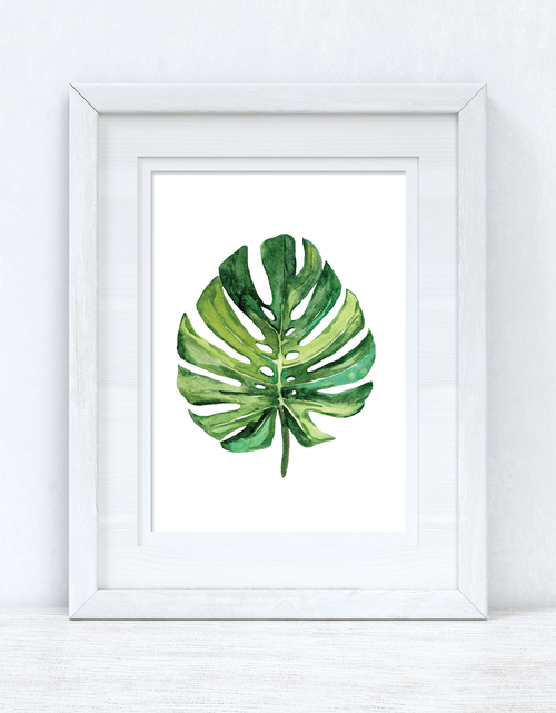 Load image into Gallery viewer, Tropical Green Palm Leaf Summer Seasonal Wall Home Decor Print by WinsterCreations™ Official Store
