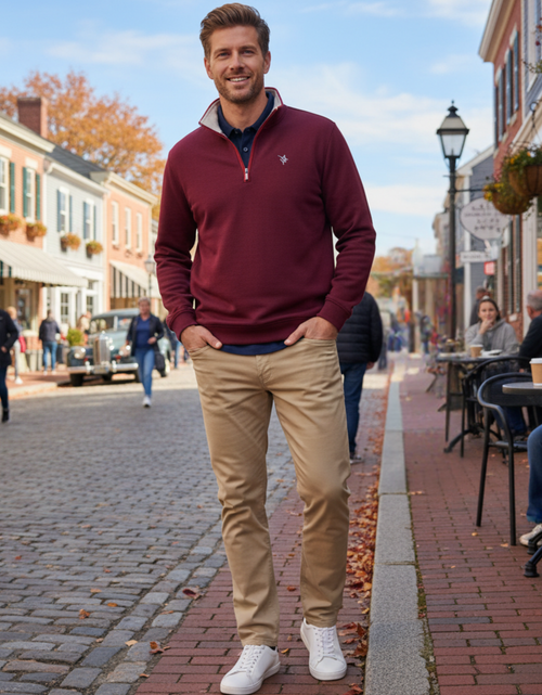 Load image into Gallery viewer, Turnberry Quarter Zip Smooth Knit
