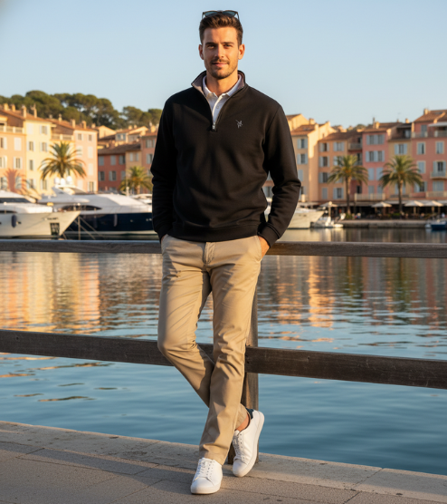 Load image into Gallery viewer, Turnberry Quarter Zip Smooth Knit
