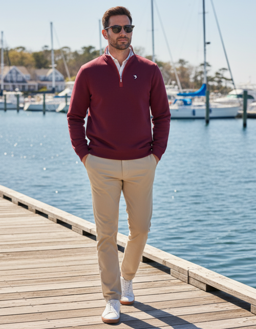 Load image into Gallery viewer, Turnberry Quarter Zip Smooth Knit
