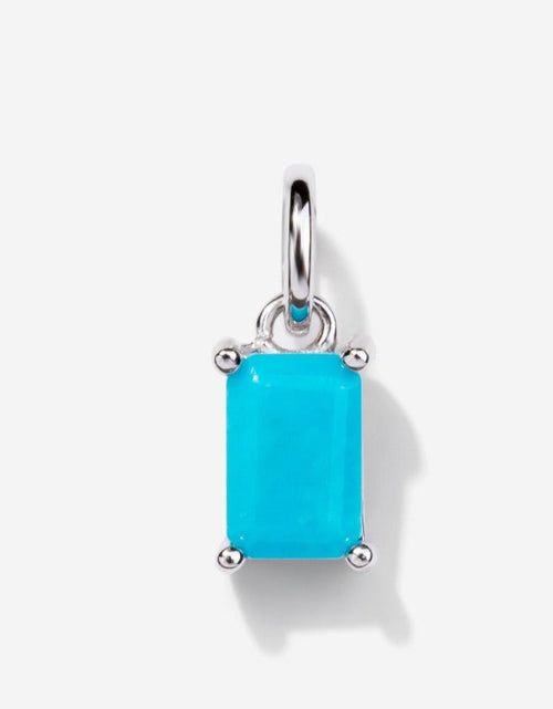 Load image into Gallery viewer, Turquoise December Birthstone Silver Charm by Little Sky Stone
