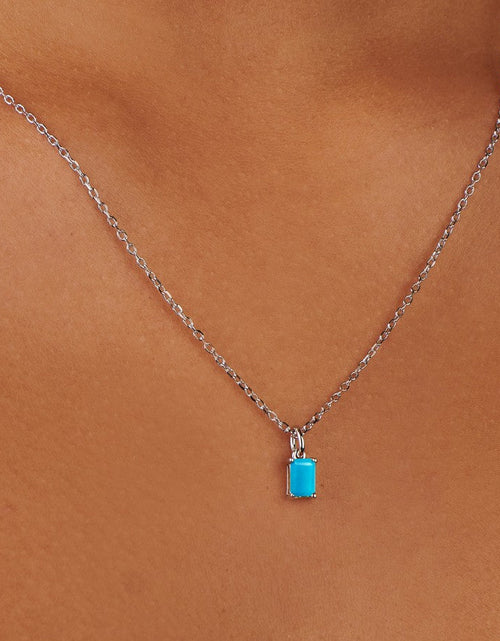 Load image into Gallery viewer, Turquoise December Birthstone Silver Charm by Little Sky Stone
