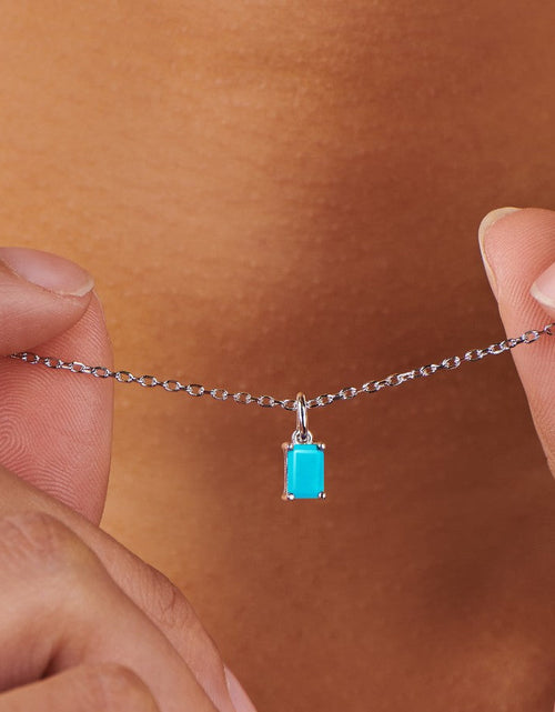 Load image into Gallery viewer, Turquoise December Birthstone Silver Charm by Little Sky Stone
