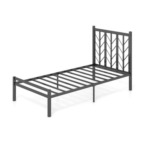 Load image into Gallery viewer, Twin Size Platform Bed with Headboard and Metal Frame-Twin Size
