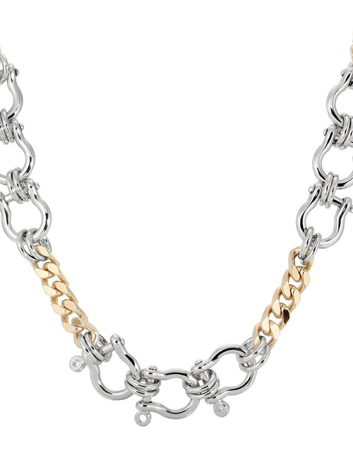 Load image into Gallery viewer, Two Toned Hendrick Necklace by eklexic jewelry
