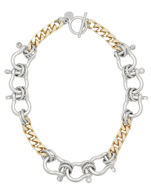 Load image into Gallery viewer, Two Toned Hendrick Necklace by eklexic jewelry

