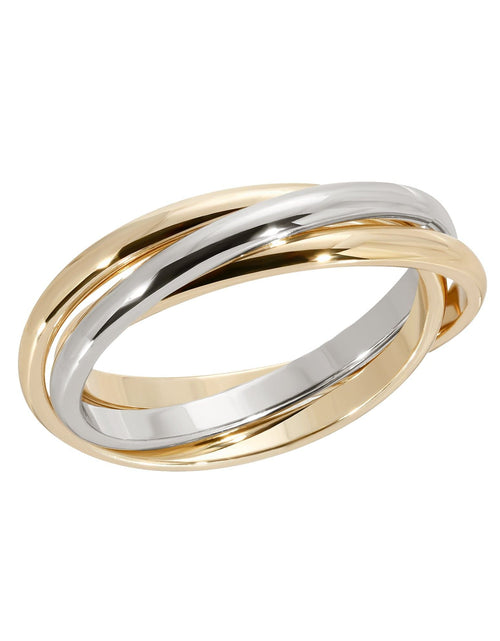 Load image into Gallery viewer, Two Toned Triple Domed Roll Ring by eklexic jewelry
