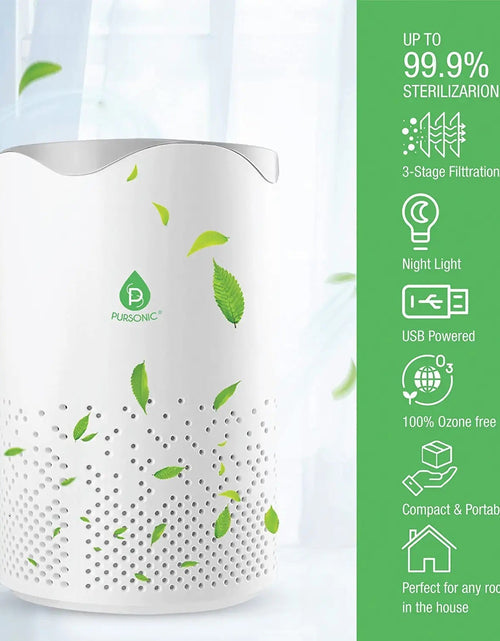 Load image into Gallery viewer, USB Powered True HEPA Air Purifier by Pursonic
