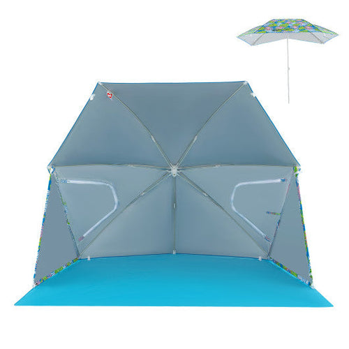Load image into Gallery viewer, UPF50+ Sun Protection Beach Umbrella Tent with Portable Carrying Bag-Blue
