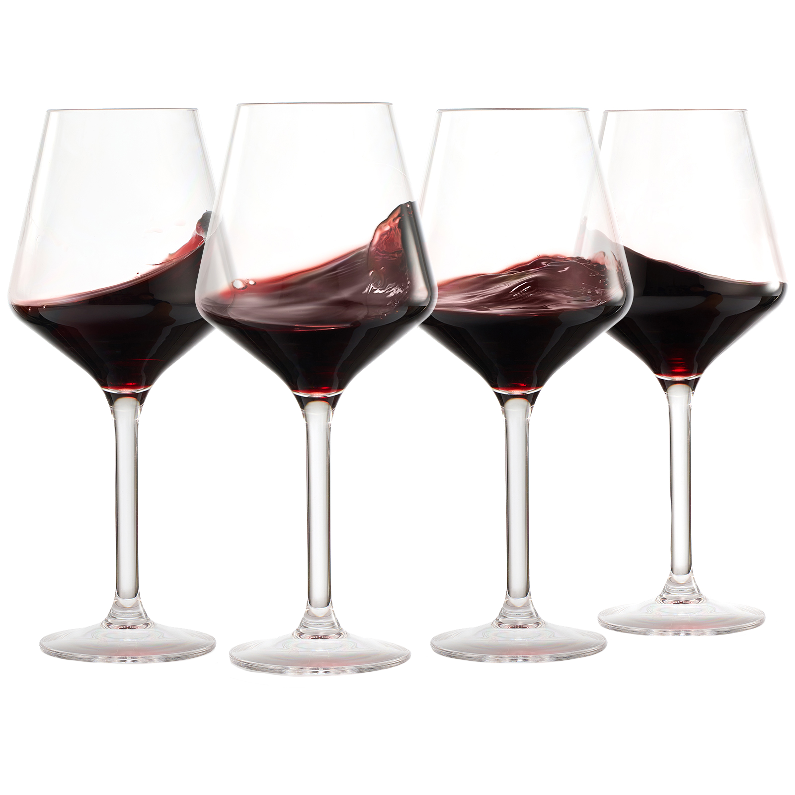 European Style Unbreakable Stemmed Crystal Wine Glasses, | Set of 4 | 100% US Tritan Drinkware, 18 oz Acrylic Dishwasher Safe Clear Color Shatterproof BPA-free plastic, Reusable, All Purpose Glassware by The Wine Savant