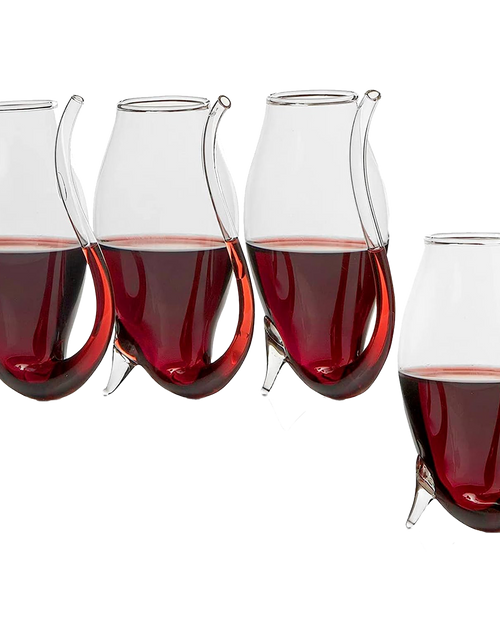 Load image into Gallery viewer, Crystal Port and Dessert Wine Sippers, Dry Sherry, Cordial, Aperitif &amp; Nosing Copitas Tasting Glass - Dinner Drink Glassware Glasses | Set of 4 - 3 oz Sipper | - The Wine Savant by The Wine Savant
