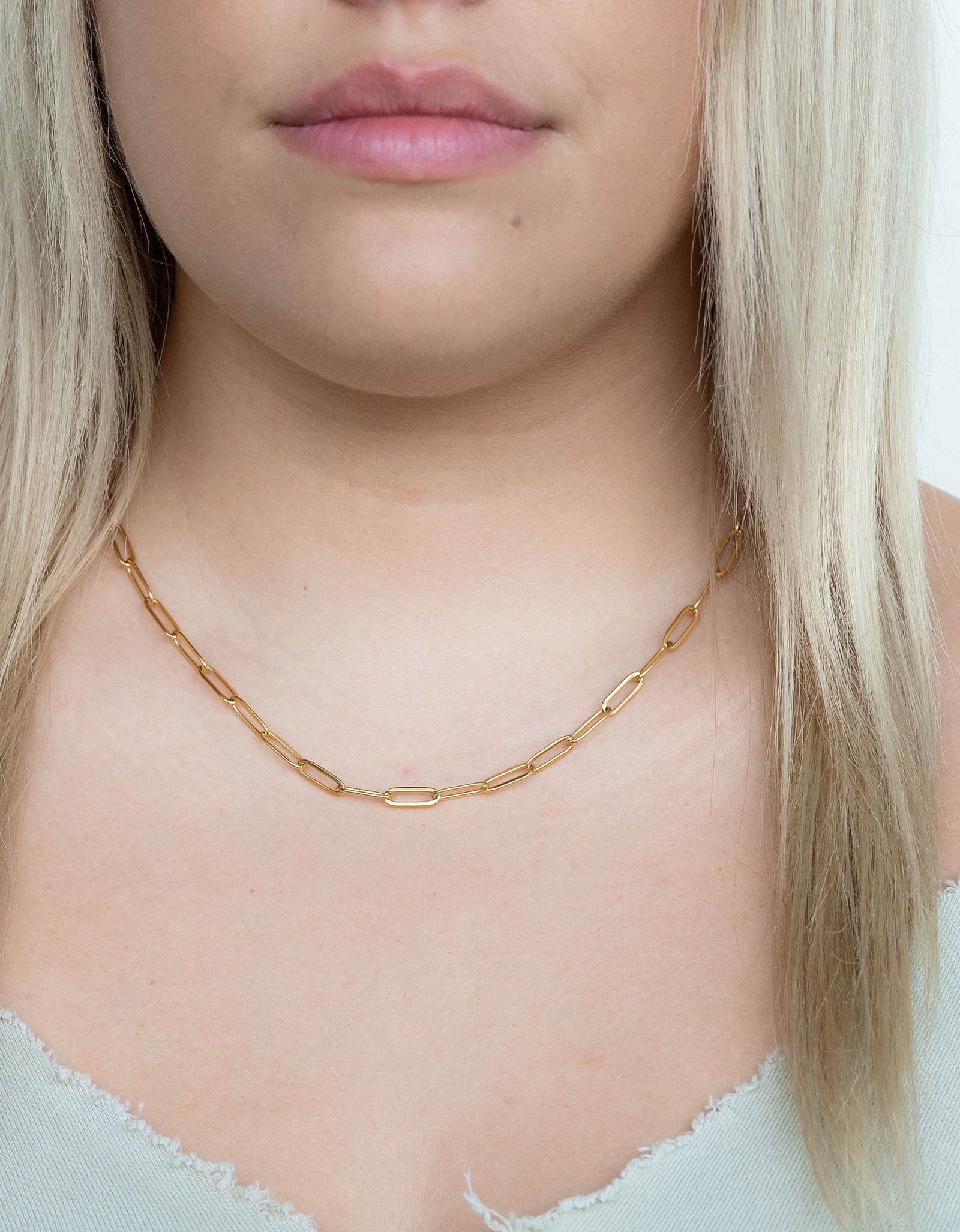 Luxe Gold Paper Clip Chain - 18" by Spiffy & Splendid