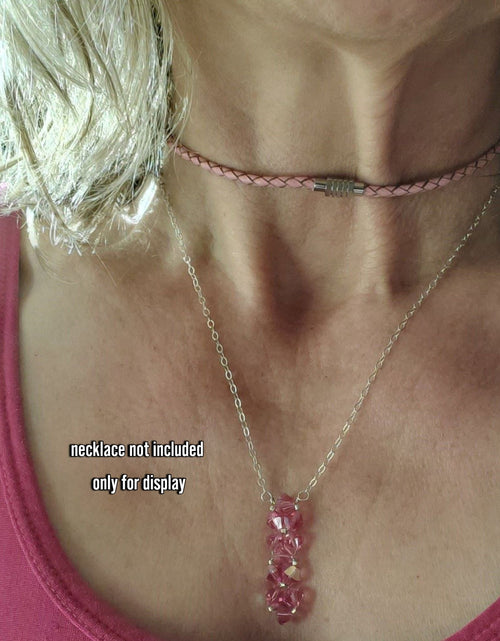 Load image into Gallery viewer, 3mm Bolo Leather Snap Off Chokers by Alexa Martha Designs
