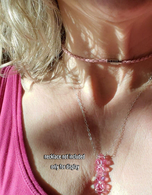 Load image into Gallery viewer, 3mm Bolo Leather Snap Off Chokers by Alexa Martha Designs
