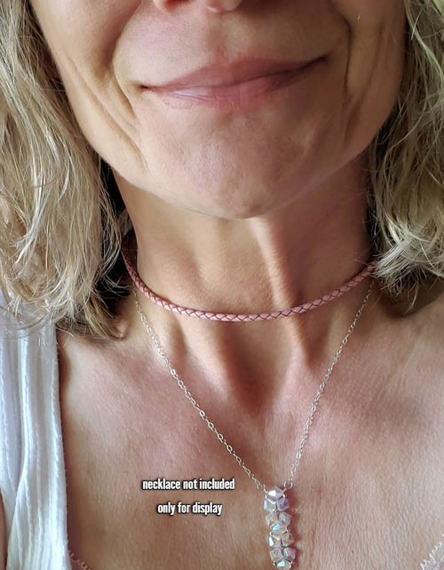 Load image into Gallery viewer, 3mm Bolo Leather Snap Off Chokers by Alexa Martha Designs
