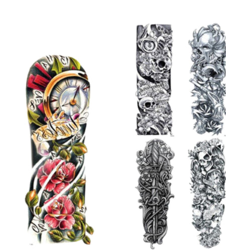 5Pcs Large Temporary Body Art Arm Tattoo Sticker Sleeve Man Women Waterproof USA