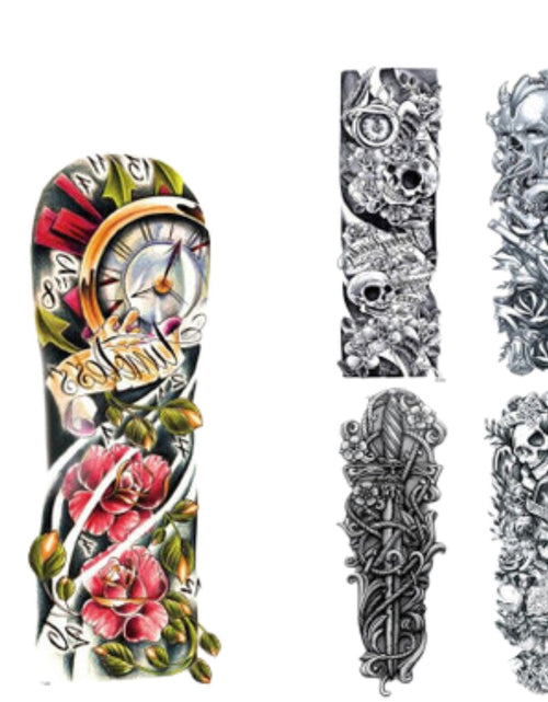 Load image into Gallery viewer, 5Pcs Large Temporary Body Art Arm Tattoo Sticker Sleeve Man Women Waterproof USA
