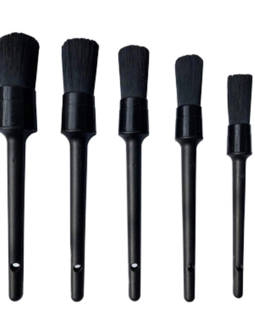 Load image into Gallery viewer, 5PC Car Detailing Brush Kit Boar Hair Vehicle Auto Interior For Wheel Clean Sets

