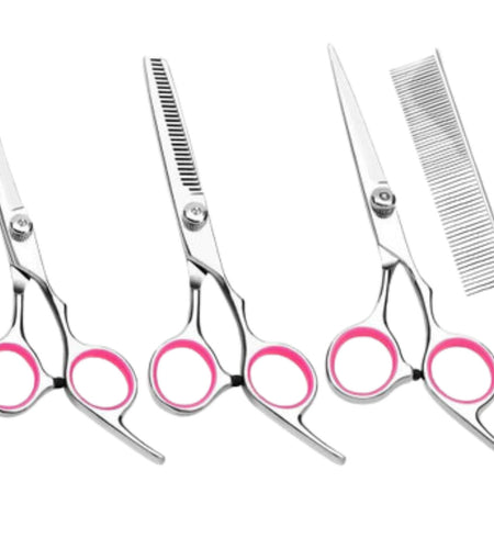 Pet Dog Grooming Scissors Stainless Straight Curved Thinning Shears Trimmer Kits