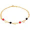 Load image into Gallery viewer, 18K Gold Elephant Anklet with Red &amp; Black Crystals
