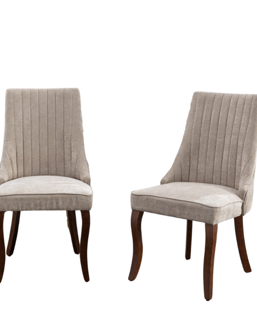 Load image into Gallery viewer, Set of 2 Rayon Cloth Flocking Linen Dining Chairs by Blak Hom
