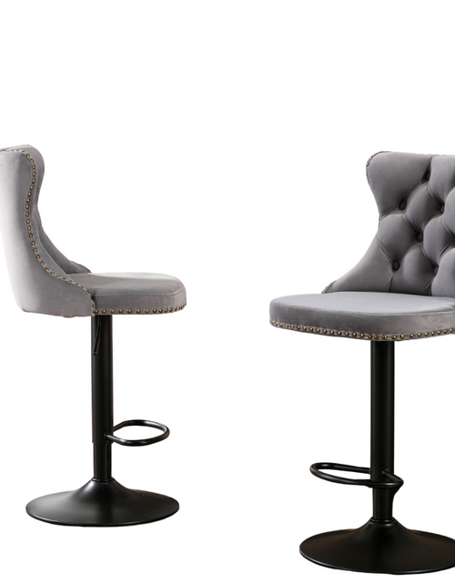 Load image into Gallery viewer, Set of 2 Swivel Velvet Barstools by Blak Hom

