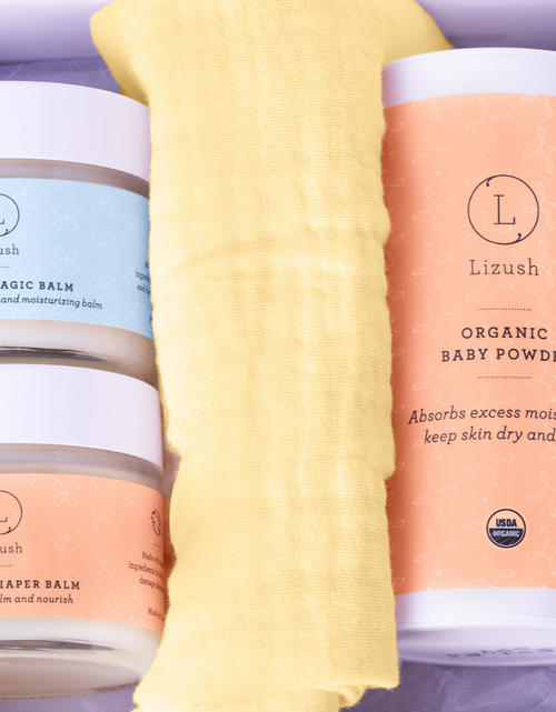 Load image into Gallery viewer, Organic new baby gift set - welcome little one! by Lizush

