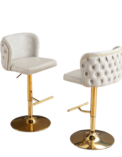 Load image into Gallery viewer, Set of 2 Modern PU Upholstered Swivel Barstools by Blak Hom
