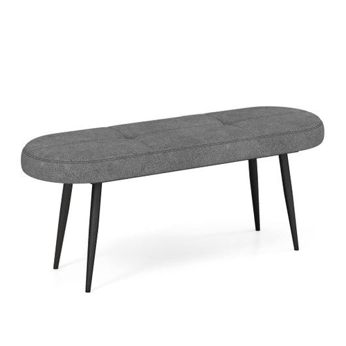 Load image into Gallery viewer, 47 Inch Upholstered Entryway Bench with Heavy-duty Metal Frame-Gray
