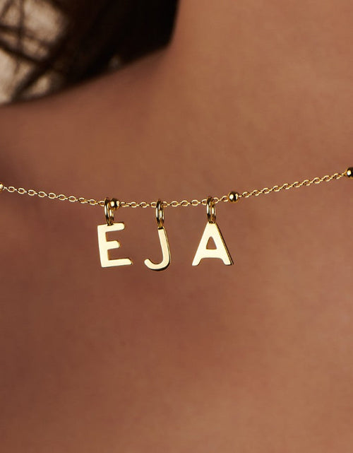 Load image into Gallery viewer, Initial Capital Letter Necklace by Little Sky Stone
