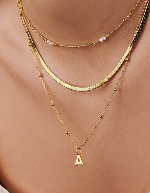 Load image into Gallery viewer, Initial Capital Letter Necklace by Little Sky Stone
