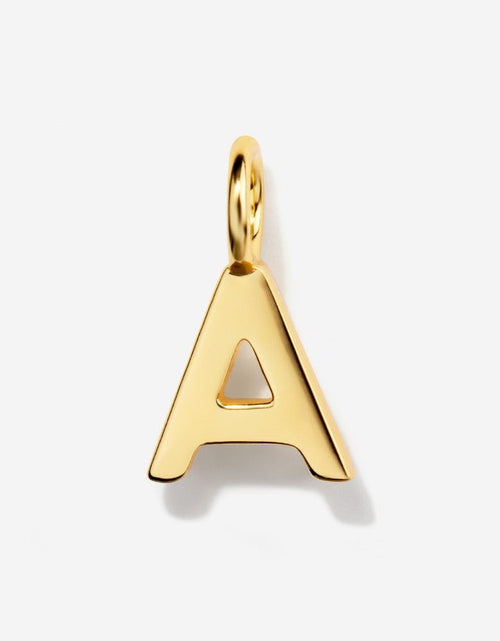 Load image into Gallery viewer, Uppercase Initial Charm - Gold by Little Sky Stone
