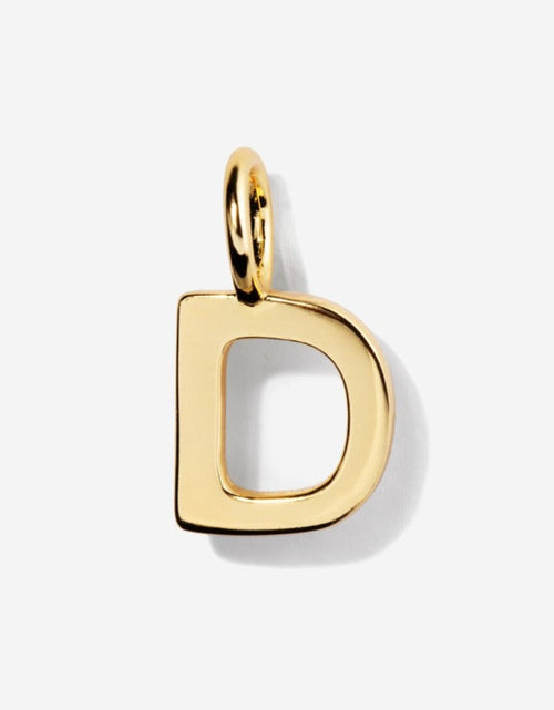 Load image into Gallery viewer, Uppercase Initial Charm - Gold by Little Sky Stone
