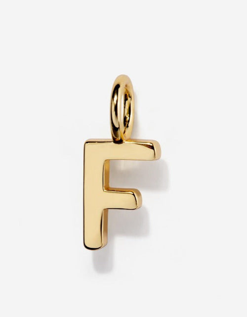 Load image into Gallery viewer, Uppercase Initial Charm - Gold by Little Sky Stone
