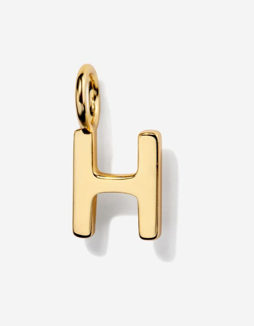 Load image into Gallery viewer, Uppercase Initial Charm - Gold by Little Sky Stone
